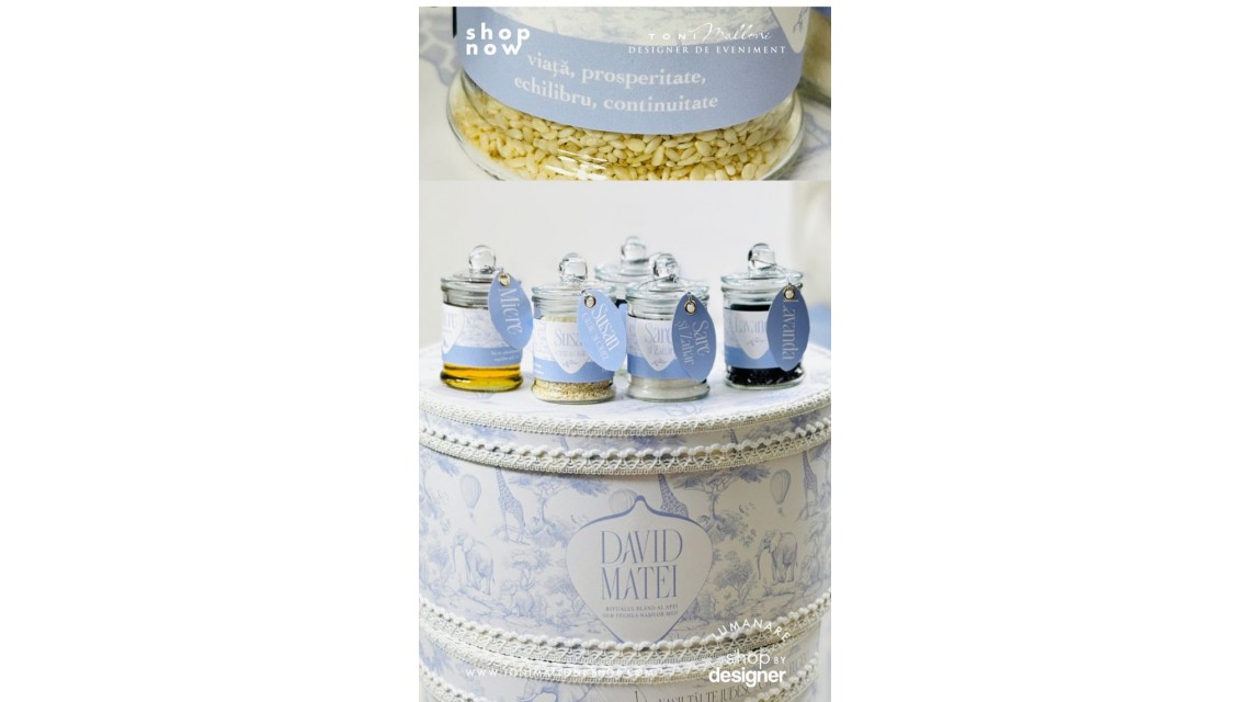 Set prima băiță după botez Safari Blue Jungle Ritualul blând al apei pentru băieți 7